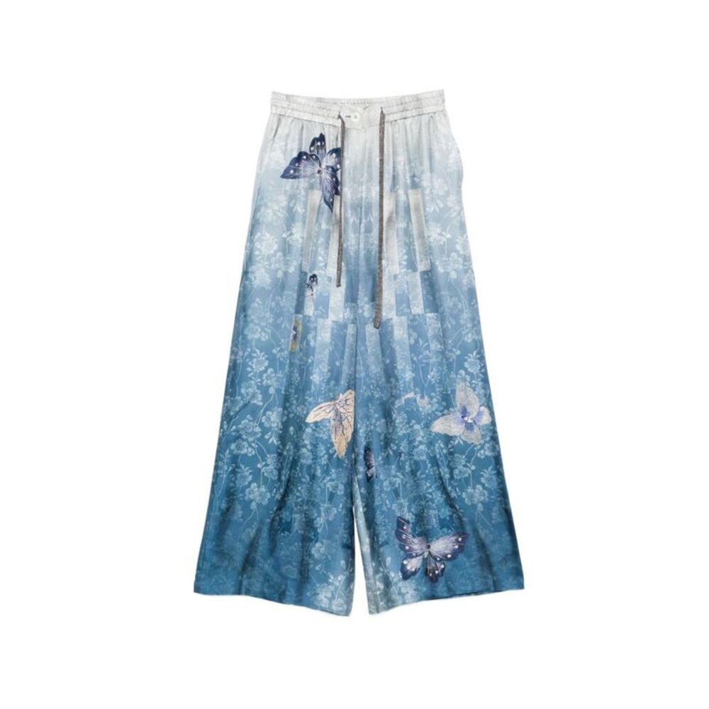 Pierre Louis Mascia Women's Printed Silk Trousers